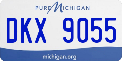 MI license plate DKX9055