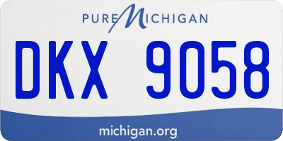 MI license plate DKX9058