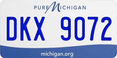 MI license plate DKX9072