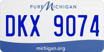 MI license plate DKX9074