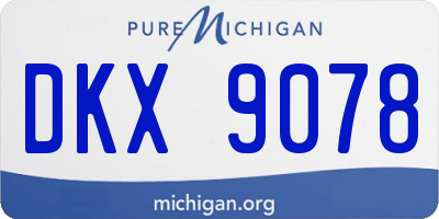 MI license plate DKX9078