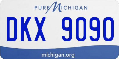 MI license plate DKX9090
