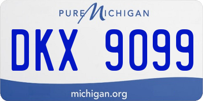 MI license plate DKX9099