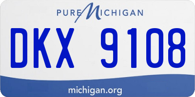 MI license plate DKX9108