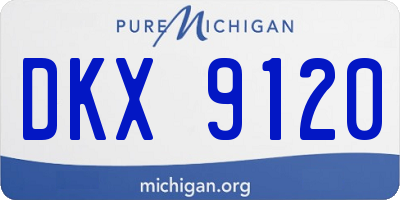 MI license plate DKX9120