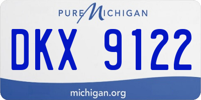 MI license plate DKX9122