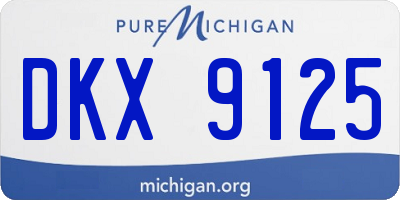 MI license plate DKX9125