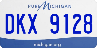 MI license plate DKX9128