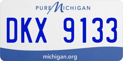 MI license plate DKX9133