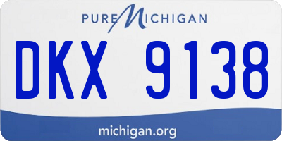 MI license plate DKX9138