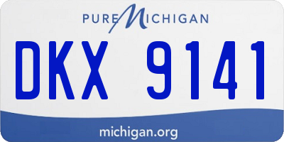 MI license plate DKX9141