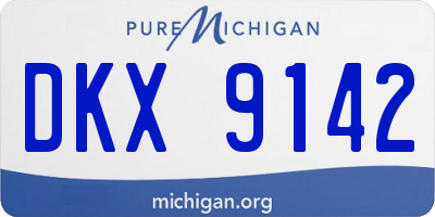 MI license plate DKX9142