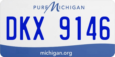 MI license plate DKX9146