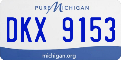 MI license plate DKX9153