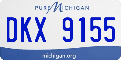 MI license plate DKX9155