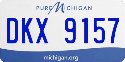MI license plate DKX9157