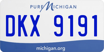 MI license plate DKX9191