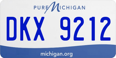 MI license plate DKX9212