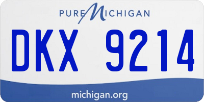 MI license plate DKX9214