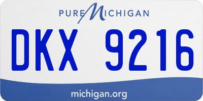 MI license plate DKX9216