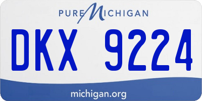 MI license plate DKX9224