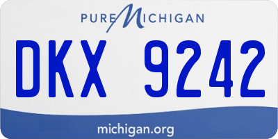 MI license plate DKX9242