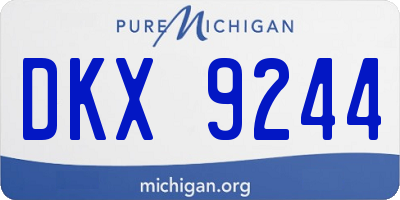 MI license plate DKX9244