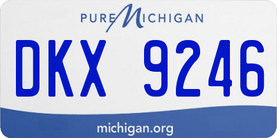 MI license plate DKX9246