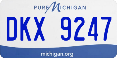 MI license plate DKX9247