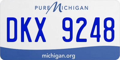 MI license plate DKX9248