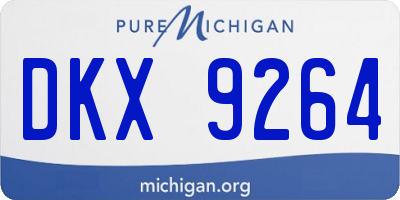 MI license plate DKX9264