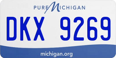 MI license plate DKX9269