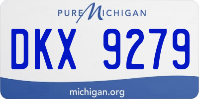 MI license plate DKX9279