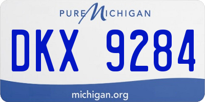 MI license plate DKX9284
