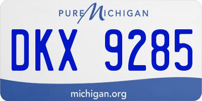 MI license plate DKX9285