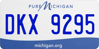 MI license plate DKX9295