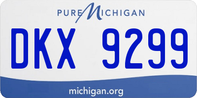 MI license plate DKX9299