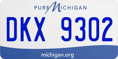 MI license plate DKX9302