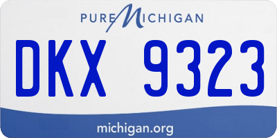 MI license plate DKX9323