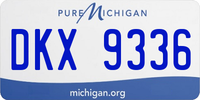 MI license plate DKX9336