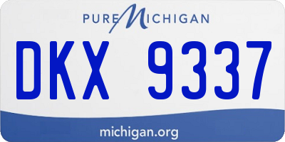 MI license plate DKX9337