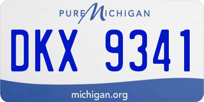 MI license plate DKX9341
