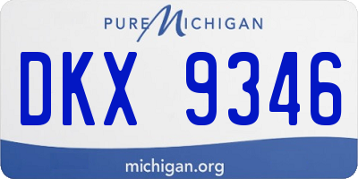 MI license plate DKX9346