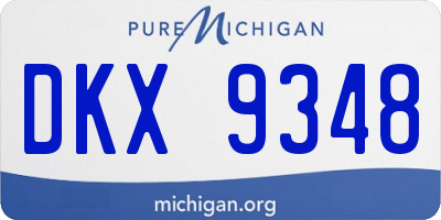 MI license plate DKX9348