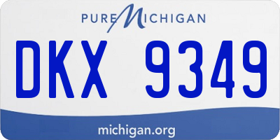MI license plate DKX9349