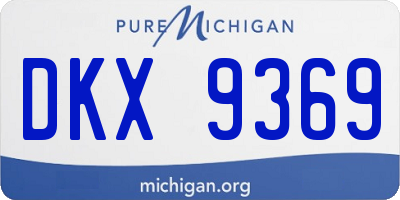 MI license plate DKX9369