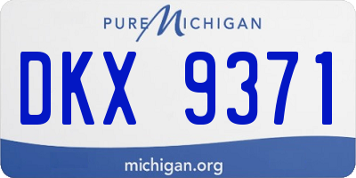MI license plate DKX9371