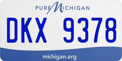 MI license plate DKX9378
