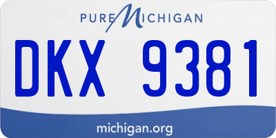 MI license plate DKX9381