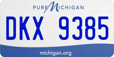 MI license plate DKX9385